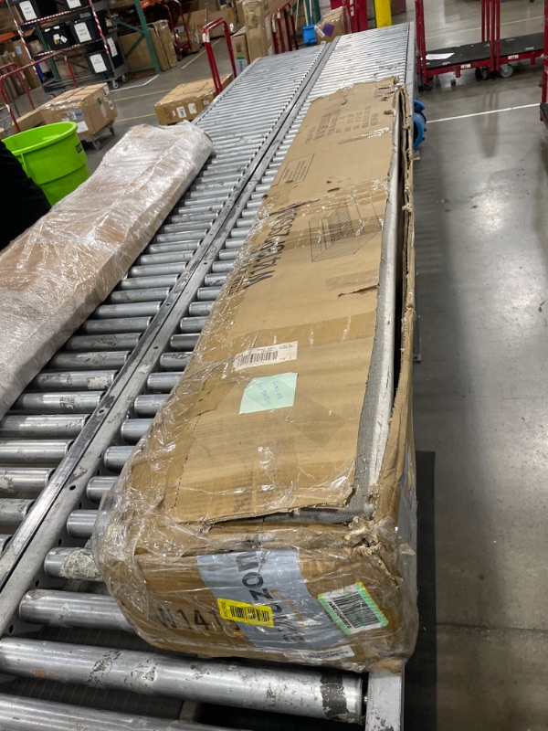 Photo 1 of *************INCOMPLETE ITEM, THIS IS ONLY BOX B AND DOES NOT INCLUDE BOX A****************
KEIKI Full Size Upholstery Daybed with Erectable Trundle and Vertical Stripes, Full to King Design Extendable Linen Sofa Bed, Easy Assembly, No Box Spring Required