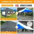 Photo 1 of ***incomplete***COBIZI 10x30 Pop-up Canopy Outdoor Wedding Party Tent Patio Gazebo Commercial Canopy Tent with Sidewalls Gray