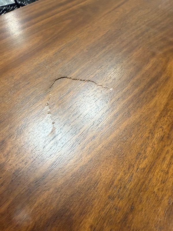 Photo 1 of ***DAMAGED***Signature Design by Ashley Lyncott Mid-Century Modern 6-Drawer Dresser with Safety Stop and Felt Lined Top Drawers, Dark Brown