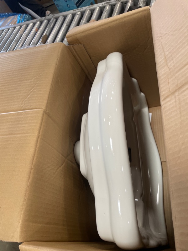 Photo 1 of ***INCOMPLETE***Fine Fixtures Roosevelt Bathroom Pedestal Sink – 18-Inch Small Pedestal Sink, Durable Vitreous China Ceramic with Single Hole Bathroom Sink Faucet – Ideal for Modern Bathrooms