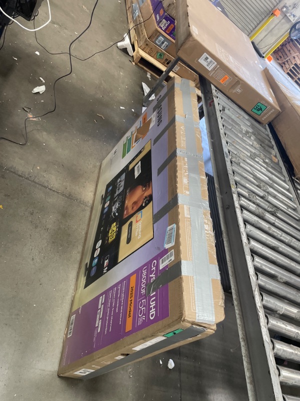 Photo 1 of ***DAMAGED***Samsung 55-Inch Class Crystal UHD U8000F 4K Smart TV (2025 Model) Endless Free Content, Crystal Processor 4K, MetalStream Design, Knox Security, Compatible with Alexa