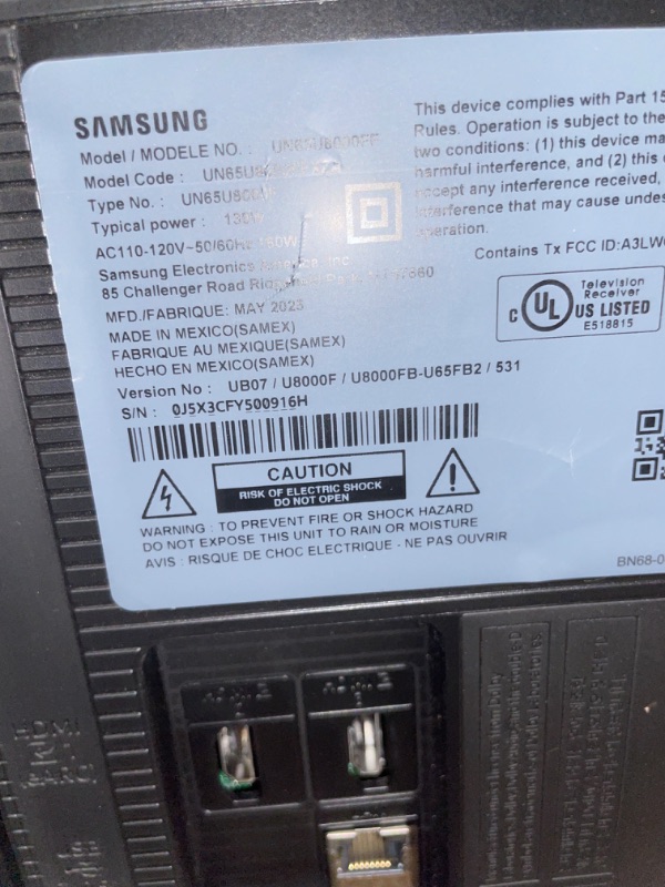 Photo 1 of ***DAMAGED***Samsung 65-Inch Class Crystal UHD U8000F 4K Smart TV (2025 Model) Endless Free Content, Crystal Processor 4K, MetalStream Design, Knox Security, Alexa Built-in