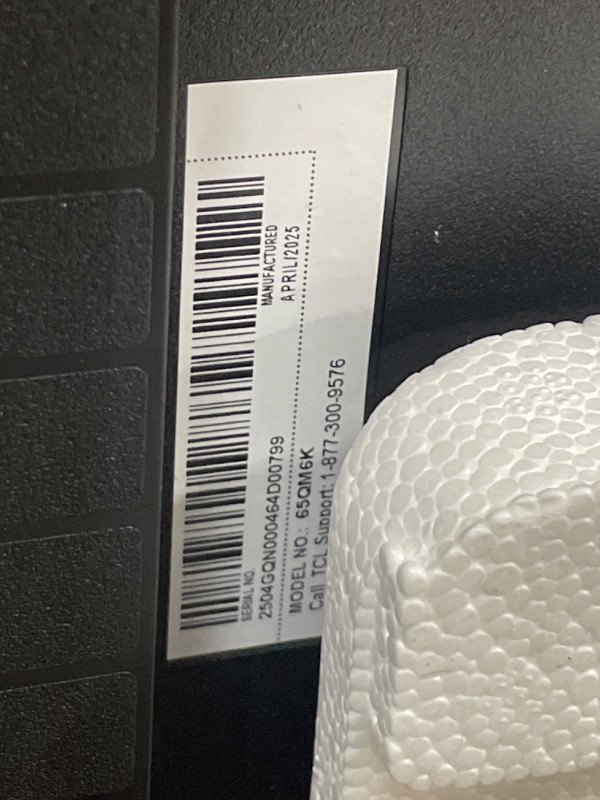 Photo 1 of ***DAMAGED***TCL 65-Inch Class QM6K Series QD-Mini LED 4K UHD Google Smart TV Best Value Mini-LED TV - QLED, 144hz, 288hz Gaming Rate, High Contrast Screen, Onkyo Audio, Dolby Atmos (65QM6K, 2025 Model)