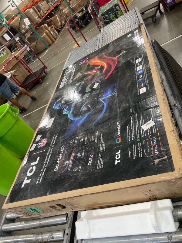 Photo 1 of ***DAMAGED***TCL 65-Inch Class QM6K Series QD-Mini LED 4K UHD Google Smart TV Best Value Mini-LED TV - QLED, 144hz, 288hz Gaming Rate, High Contrast Screen, Onkyo Audio, Dolby Atmos (65QM6K, 2025 Model)