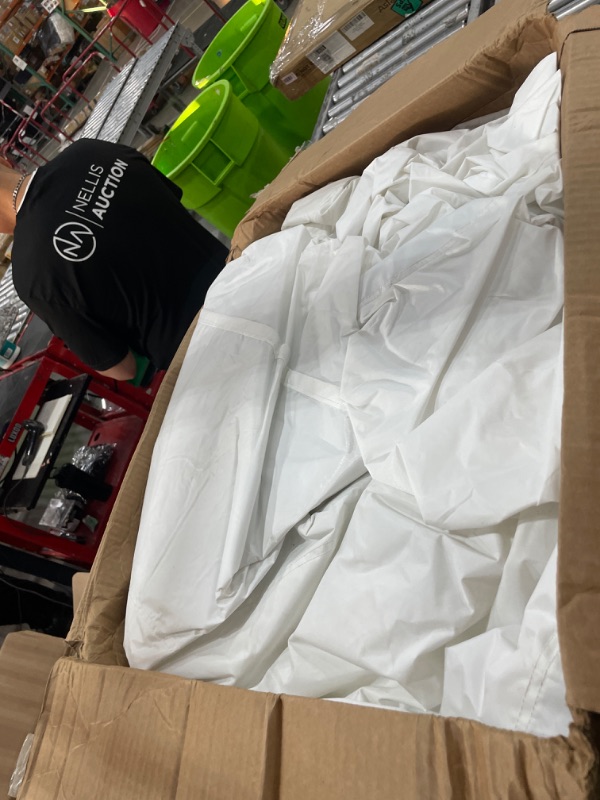 Photo 1 of ***MISSING AIR BLOWER*** AKSPORT White Bounce House Inflatable Jumping Castle with Slide & Air Blower for Kids, Wedding & Birthday Parties, 17 * 11 * 10FT