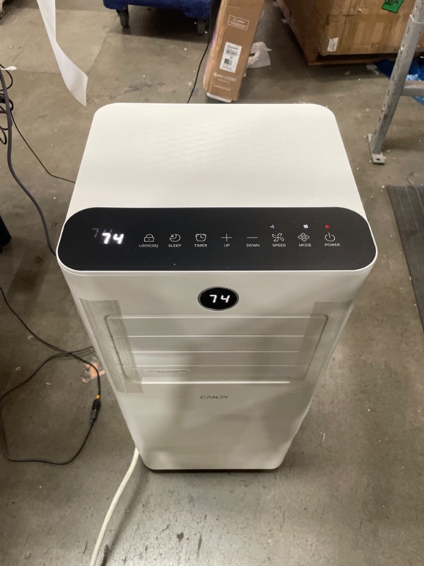 Photo 1 of 10,000 BTU Portable Air Conditioner for Rooms up to 450 Sq.Ft, 4-in-1 Cooling/Dry/Fan/Sleep Mode, Remote Control, High Low Speed, Window Kit Included, White