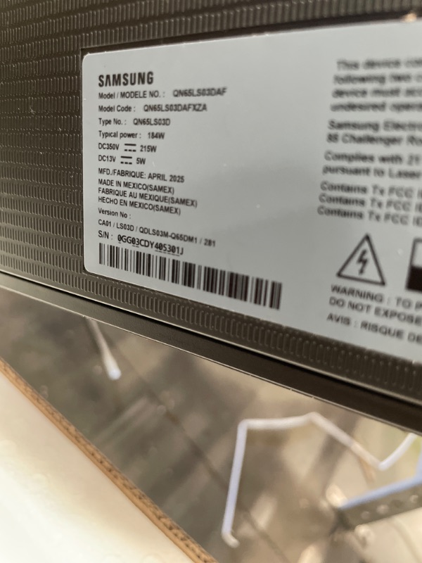 Photo 1 of ***DAMAGED***SAMSUNG 65-Inch Class QLED 4K LS03D The Frame Series Quantum HDR Smart TV w/Dolby Atmos, Art Mode, Anti-Reflection, Customizable Frame, Slim Fit Wall Mount with Alexa Built-in (QN65LS03D, 2024 Model)