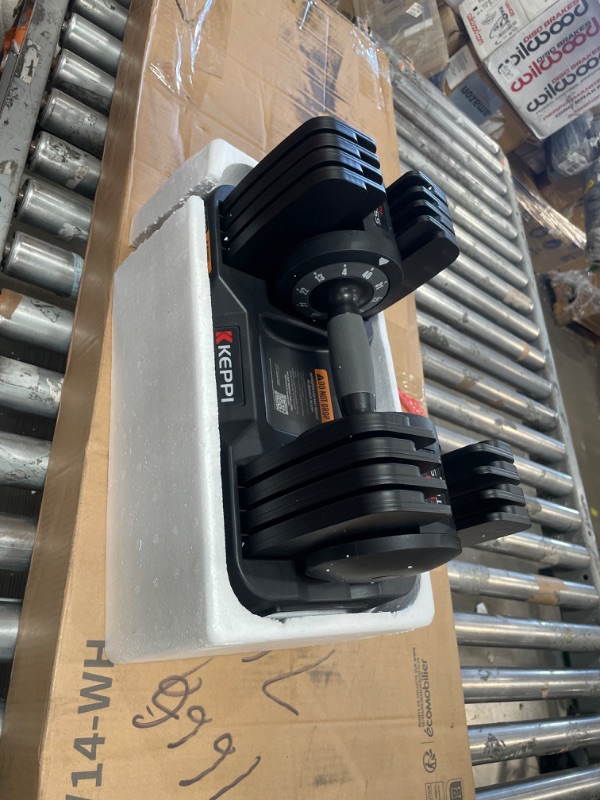 Photo 1 of ***INCOMPLETE***Keppi Adjustable Dumbbells Set-40lb Pair, Anti-Slip Metal Fast Adjust Weight Handle, Exercise & Fitness for Full Body Workout -DBA40(Pair)