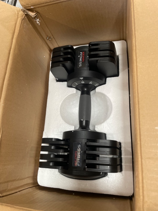 Photo 1 of ***INCOMPLETE***Keppi Adjustable Dumbbells Set-40lb Pair, Anti-Slip Metal Fast Adjust Weight Handle, Exercise & Fitness for Full Body Workout -DBA40(Pair)