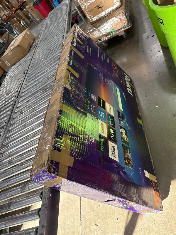 Photo 1 of **DAMAGED***Roku Smart TV 2025 – 65-Inch Select Series, 4K HDR TV – RokuTV with Enhanced Voice Remote – Flat Screen LED Television with Wi-Fi for Streaming Live Local News, Sports, Family Entertainment