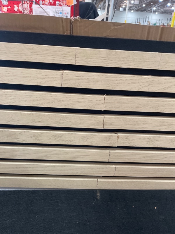 Photo 1 of ***DAMAGED***Art3dwallpanels Wood Slat Wall Panel, 108'' x 13'' Wood Panels for Wall 2 Pack 3D Soundproof Wall Panels, Large Acoustic Panels Sound Absorbing for Interior Ceiling and Wall Decor Noise Reduction,Oak