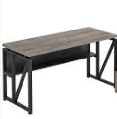 Photo 1 of  L-Shaped Executive Desk with Storage Shelves and Mobile File Cabinet(2 Drawers and 1 Storage Compartment)