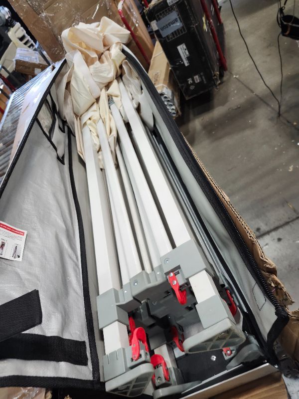 Photo 1 of *****************Doesn’t full open, and canvas is very torn**************
Eurmax USA Standard 10x10ft Patio Pop Up Canopy Tent for Outdoor Events Commercial Instant Canopies with Heavy Duty Roller Bag,Bonus 4 Canopy Sand Bags (White)