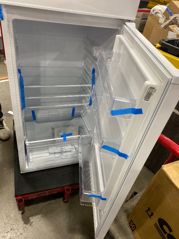 Photo 1 of **FOR PARTS ONLY**
West Bend Apartment Refrigerator Freestanding Dual Door Slim Design Full Fridge with Top Freezer, Adjustable Mechanical Control, for Condo, House, Small Kitchen Use, 7.4-Cu.Ft, White