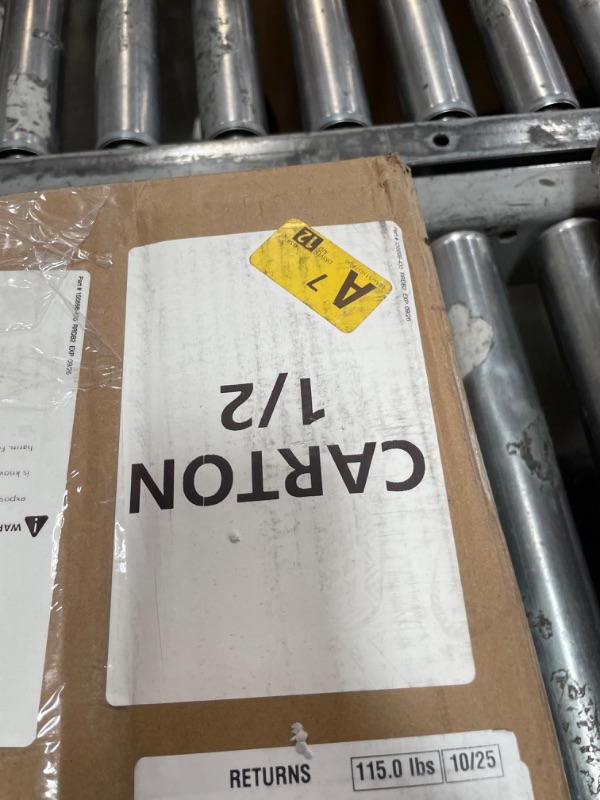 Photo 1 of ***2 BOXES***DWVO 10' x 10' Outdoor Storage Shed, Waterproof Metal Garden Shed with Windows, Lockable Doors, and Sloped Roof for Patio, Backyard, Lawn, Tool Storage, Bike Shed, Pet Shelter (Gray + White)