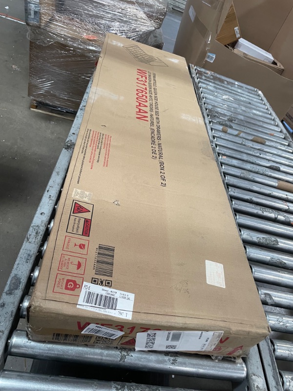 Photo 1 of (XL item, opened, unkown parts) Bellemave Queen Size Wood House Platform Bed with 2 Drawer for Toddlers and Baby, Modern Montessori Platform Bed Frame, No Box Spring Required, Low Floor Bed for Kids' Room or Baby Room (Natural)