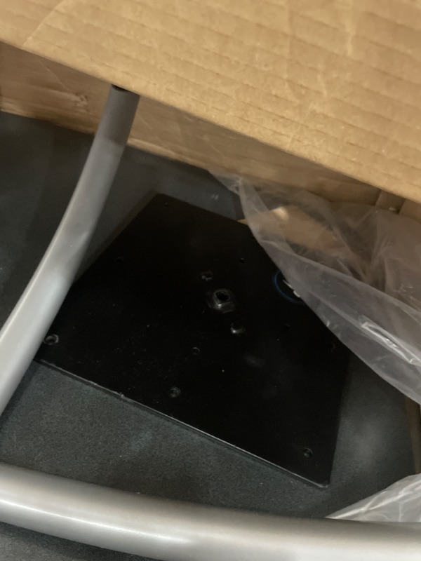 Photo 1 of ***INCOMPLETE***Iceberg CafeWorks Square Cafe Table, Indoor/Outdoor, Commercial Grade, Graphite Granite and Silver, 36” W x 36” L x 30”