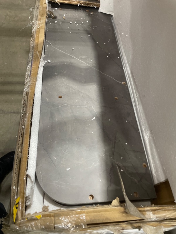 Photo 1 of ***DAMAGED***Pmnianhua Floating TV Stand with 2 Drawers,78'' Wall Mounted TV Cabinet,Floating Shelf for Under TV,Floating TV Unit with Stoarage for Bedroom Living Room(Grey)