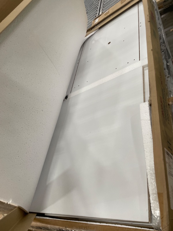 Photo 1 of *** 2 BOXES***Hodedah 3-Door 2-Drawers, 3-Shelves in White Bedroom Armoires, 21" D x 36" W x 72" H, Engineered Wood