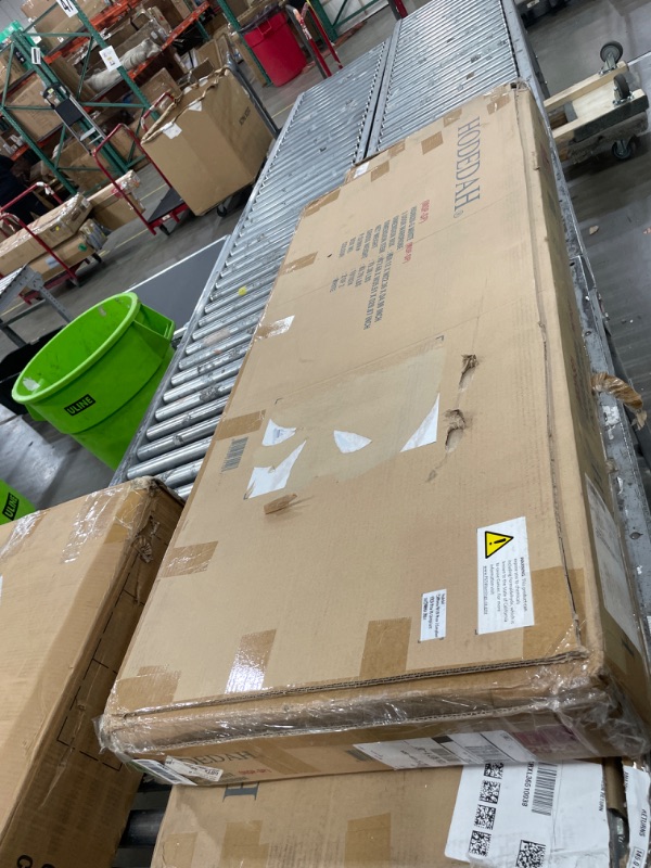 Photo 1 of *** 2 BOXES***Hodedah 3-Door 2-Drawers, 3-Shelves in White Bedroom Armoires, 21" D x 36" W x 72" H, Engineered Wood