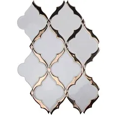 Photo 1 of 10.59" x 14.13" Highland Park Glossy Arabesque Ceramic Mosaic