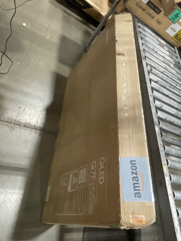 Photo 1 of ***DAMAGED***Samsung 55-Inch Class QLED Q7F Series Samsung Vision AI Smart TV (2025 Model, 55Q7F) Quantum HDR, Object Tracking Sound Lite, Q4 AI Gen1 Processor, 4K upscaling, Gaming Hub, Alexa Built-in