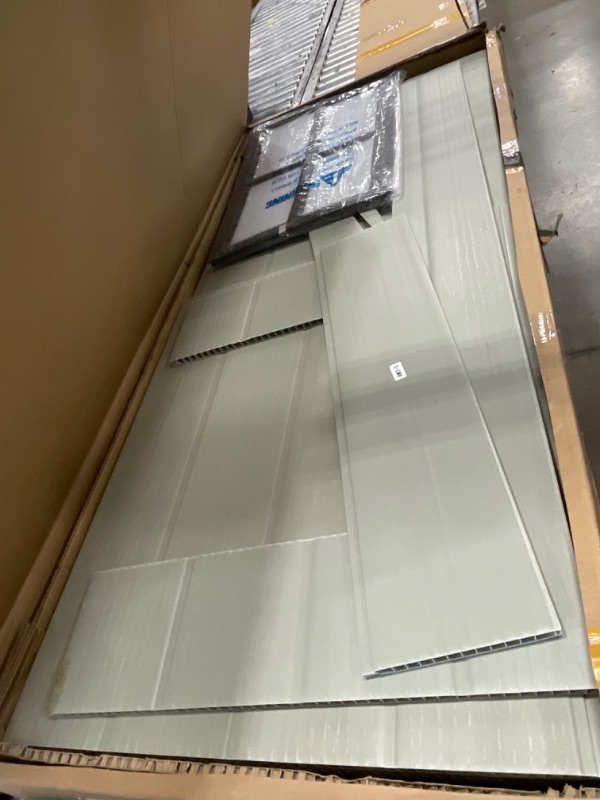 Photo 1 of ***2 BOXES***DWVO 5x3 FT Outdoor Storage Shed, Blue-Gray+Black