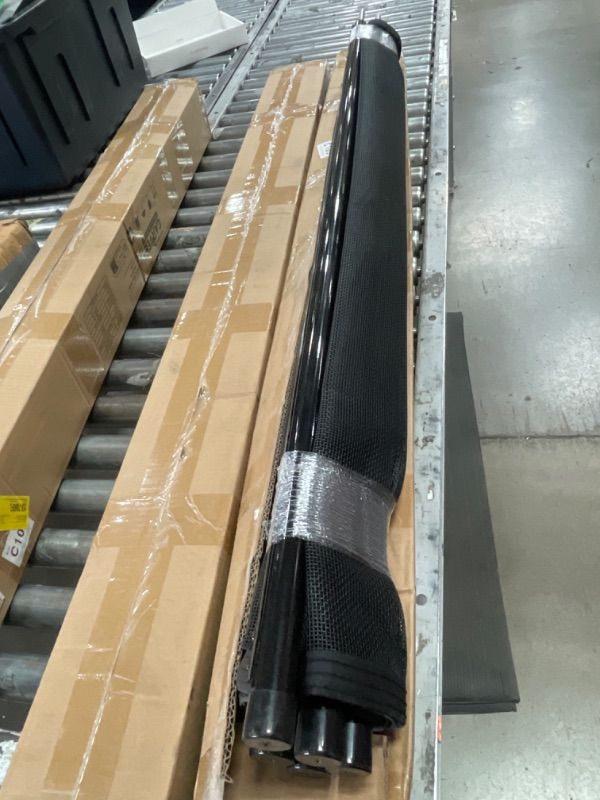 Photo 1 of *USED UNKNOWN MISSING PARTS*4FT x 48FT Removable Pool Safety Fence, 320GSM Mesh with Stainless Steel Frame, DIY Adjustable Barrier for Inground/Above Ground Pools, Garden, Deck, and Backyard Protection