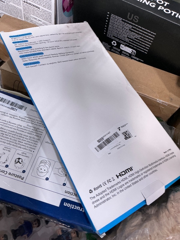 Photo 1 of 10K 8K HDMI 2.1 Cable 2-Pack 6.6FT, Highwings Certified 48Gbps Ultra High Speed Slim HDMI Cord,Support 4K@120Hz 8K@60Hz, HDCP 2.2&2.3, Dynamic HDR,eARC,DTS:X, Compatible with Roku TV/HDTV/PS5/Blu-ray