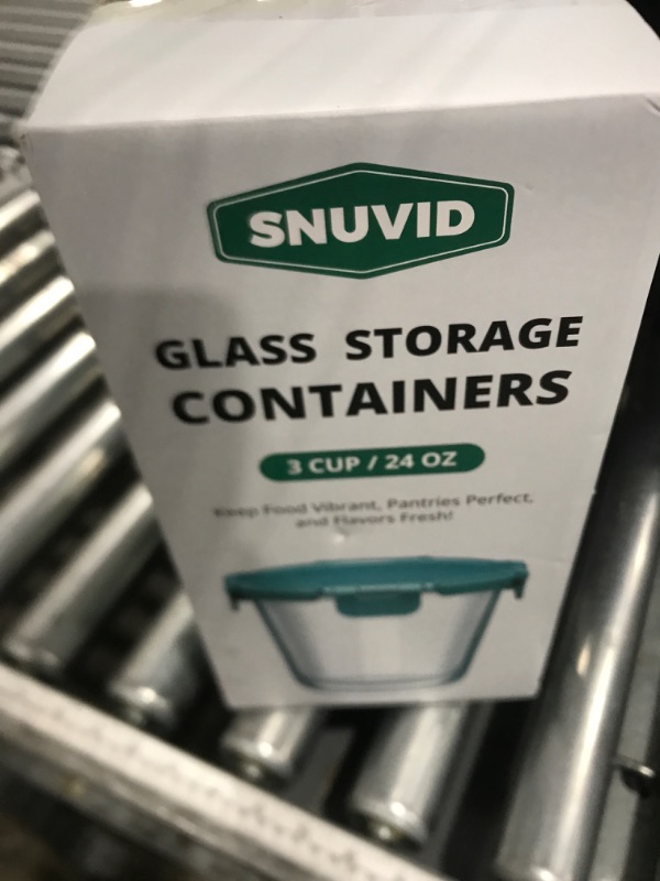 Photo 1 of [UPGRADED LID] 4 Sets 3 Cup Glass Meal Prep Containers with Lids, Food Storage Bowl Jars for Leftover Lunch Meal Oats Salad Soup Fruit Snack Yogurt - Microwave, Oven, Freezer Safe, BPA Free, Airtight