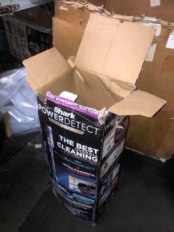 Photo 1 of ***FOR PARTS ONLY***(MISSING HARDWARE//COSMETICS)
Shark POWERDETECT Ultra-Light Corded Stick Vacuum with DuoClean Technology, Self-Cleaning Brushroll for No Hair Wrap, Anti-Allergen Complete Seal, and Odor Neutralizer Technology, HZ4002