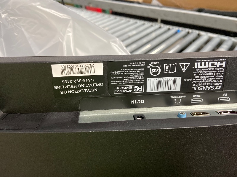 Photo 1 of (missing items, part only) SANSUI 32 Inch Curved 240Hz Gaming Monitor High Refresh Rate, FHD 1080P Gaming PC Monitor HDMI DP1.4, Curved 1500R, 1Ms MPRT, HDR,Metal Stand,VESA Compatible(DP Cable Incl.)