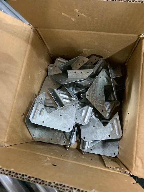 Photo 1 of (25-Pack) Calvana 16-Gauge Hurricane Ties, Rafter Hanger, Hurricane Straps, Pergola Brackets, Galvanized Finish, Rust-Resistant & Reliable, for Connecting Wooden Rafters, Patio Beams, Roof Trusses