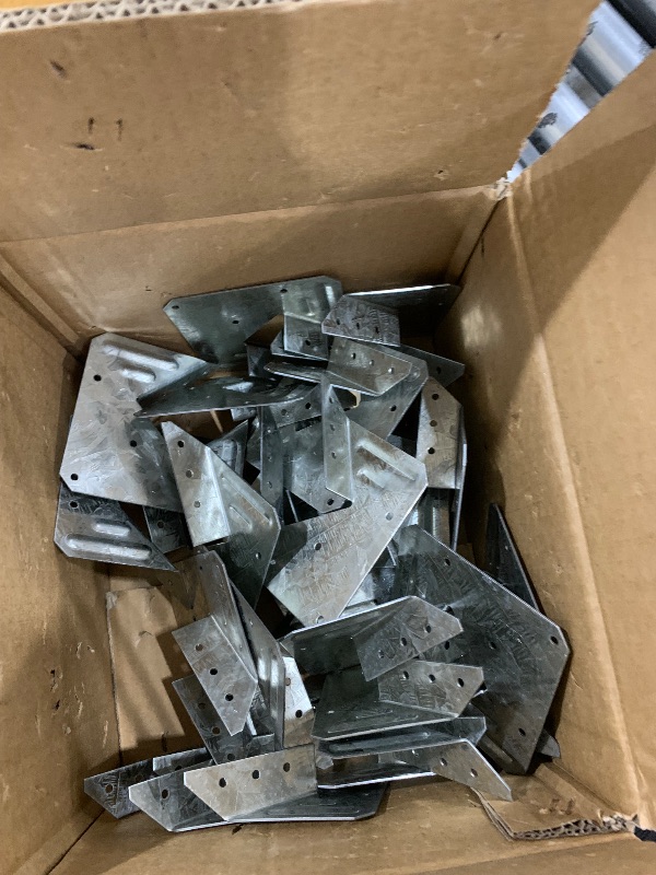 Photo 1 of (25-Pack) Calvana 16-Gauge Hurricane Ties, Rafter Hanger, Hurricane Straps, Pergola Brackets, Galvanized Finish, Rust-Resistant & Reliable, for Connecting Wooden Rafters, Patio Beams, Roof Trusses