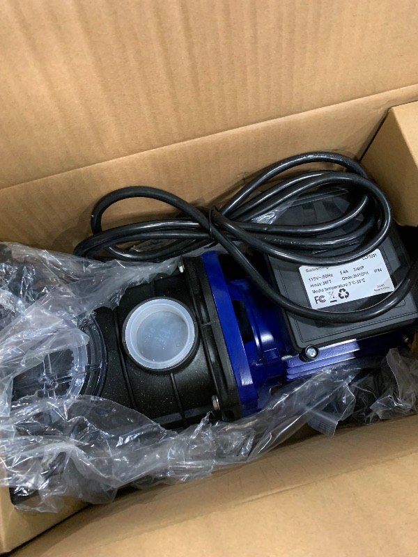Photo 1 of 0.75HP Pool Pump for Swimming pool In/Above Ground Water Pump Single Speed, 550W/115V, 2641GPH & High Flow, Powerful Primming Swimming Pool Pumps with Filter Basket, Low Noise for Family