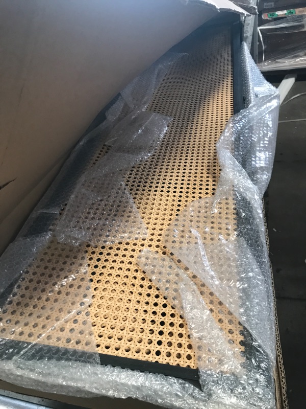 Photo 1 of (SEE NOTES AND ALL PICTURES) Furnnylane 4 Panel Room Divider Screen and Folding Panel Screen,Double Sided Rattan Divider for Room Separation,Brown,67" H x 63" W