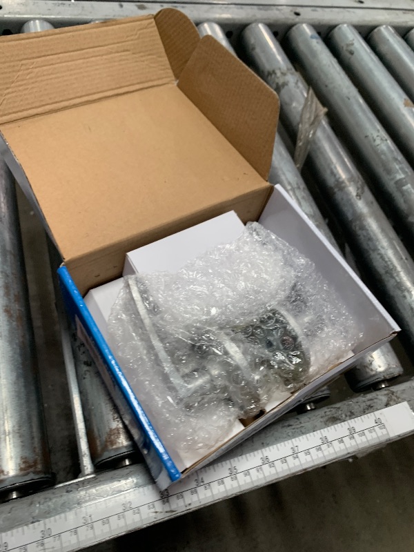 Photo 1 of 1 Pack of MANREN Lever Keyed Entry Door Lever Handle Lock, Universal Door Knob Hardware,Nickel Brushed Color (MR802ET)