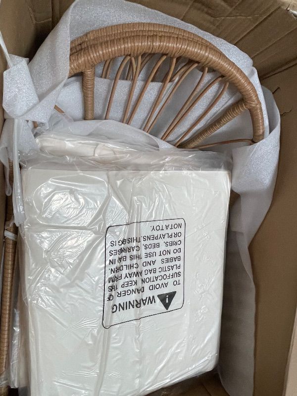 Photo 1 of *** PARTIAL SET NOT ALL PIECES ****YITAHOME 5 Pieces Outdoor Patio Dining Table Chair Set,Wicker Patio Dining Set,Outdoor Rattan Dining Table Set for Patio, Backyard, Balcony, Garden (with Umbrella Hole)