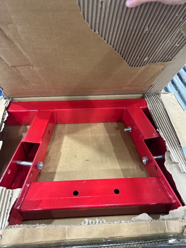 Photo 1 of **ONLY CONTAINS THE PIECE SHOWN IN GREEN CIRCLE IN SECOND PHOTO**2-Ton Folding Engine Hoist Cherry Picker 4400 Lb Capacity Hydraulic Shop Crane with Telescoping Boom 6 Caster Wheels for Automotive Repair Garage Use Includes Hitch and Storage Stand Red