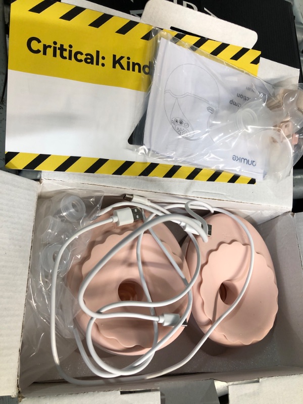 Photo 1 of ***(PARTS ONLY/ NON FUNCTIONAL)***Hands Free Breast Pump MY-381, Wearable Breastfeeding Pump, Rechargeable Electric Pump with Voice Prompts, 4 Modes & 12 Suction Levels – Portable, BPA-Free, Double Pack (Pink)