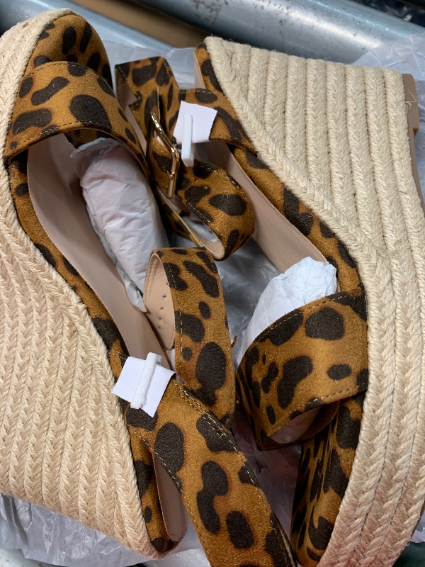 Photo 1 of (see all images) VICKI·VICKI Women's Wedges Sandals Platform Wedge Heels Espadrilles Women Shoes Sandals Leopard Size 9
