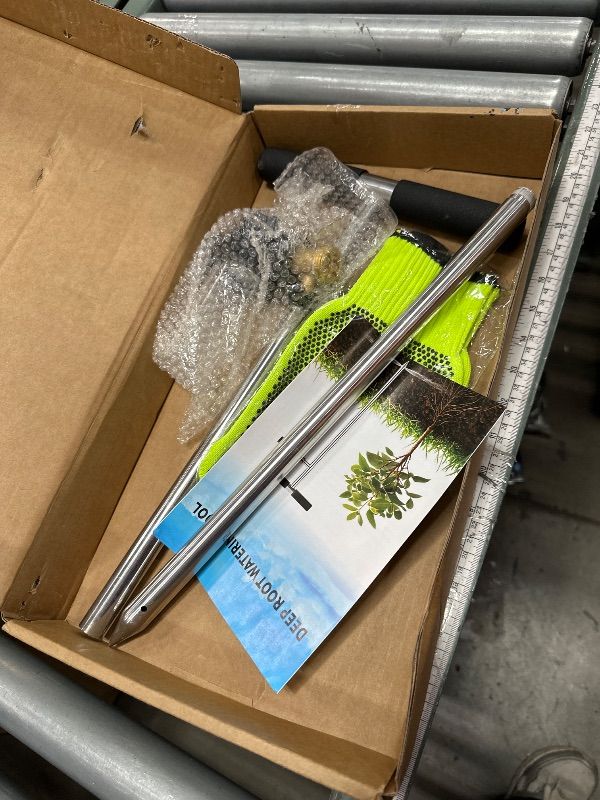Photo 1 of Deep Root Watering Tool for Trees Watering Spike with Fertilizer Bottle | Stainless Steel Root Feeder for Trees Irrigation System for Outdoor Garden, Plant & Shrubs Growth with Brass Valve | T-Handle