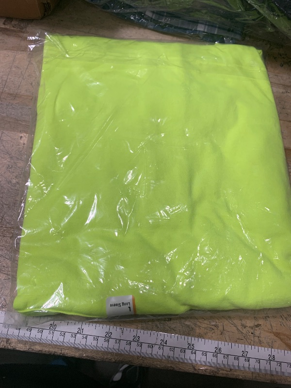 Photo 1 of *large* Carhartt Mens Loose Fit Heavyweight T-Shirt Workwear Jersey Pocket Long-Sleeve K126 (Regular and Big & Tall Sizes), Brite Lime, Large US