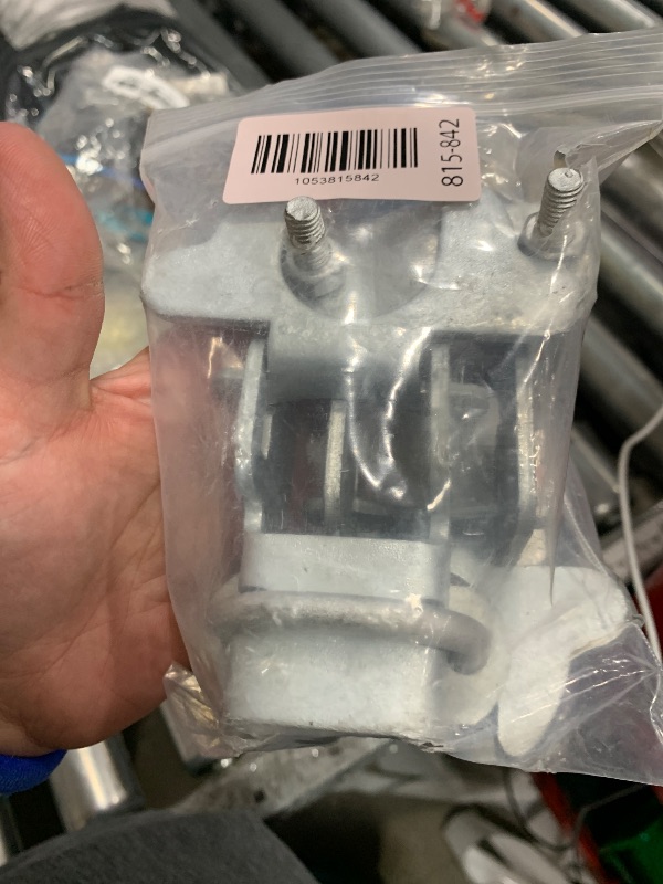 Photo 1 of 1-3/8" x 1-3/8" Kennel Gate Latch, Chain Link Dog Kennel Latch, for 1-3/8" Kennel Gate Frame & 1-3/8" Kennel Panel Frame, U-Bolt & Nuts Included, Galvanized Steel (2 Pack)