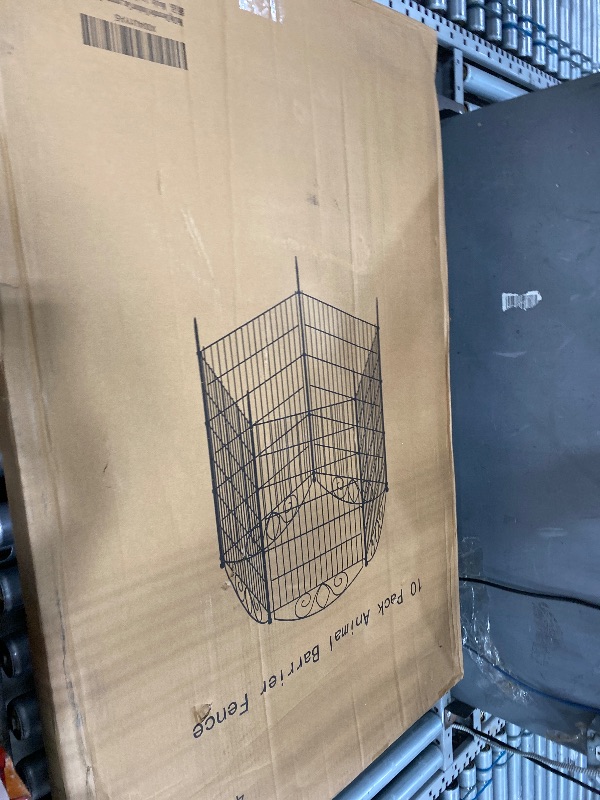 Photo 1 of 10 Panels No Dig Tall Garden Fence Panel – 44" H X 23.6' L Rustproof Metal Dog Fence Outdoor for Yard, Decorative Animal Barrier Fence for Pet, Garden Border, Patio, Flower Beds| Temporary Fencing