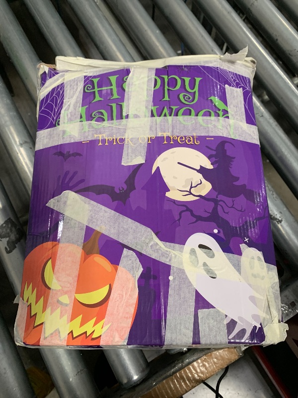 Photo 1 of 6FT Outdoor Halloween inflatables Decorations,Halloween Green Monster Pumpkin Decor,Built-in LED Lights,Blow up Outdoor Yard Party Garden Decorations