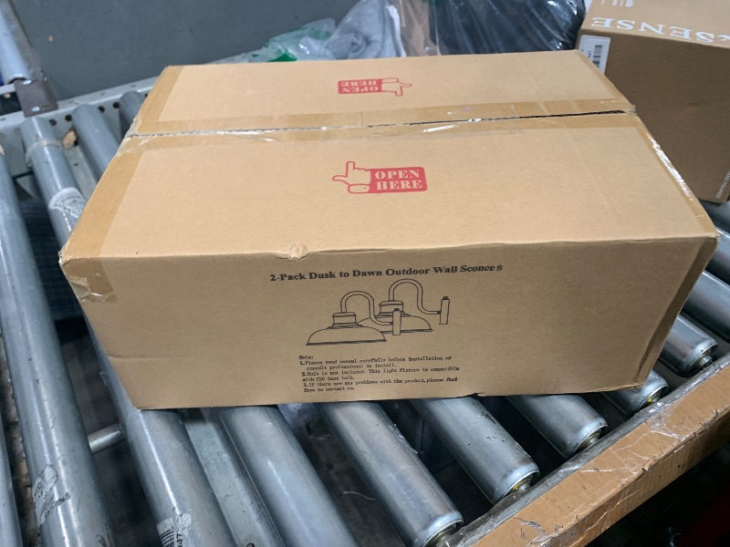 Photo 1 of 2-Pack Dusk to Dawn Outdoor Wall Sconces, Exterior Farmhouse Gooseneck Barn Light, Vintage Matte Black Outside Wall Mount Light Fixture, Anti-Rust Waterproof Outdoor Light for House Porch Garage