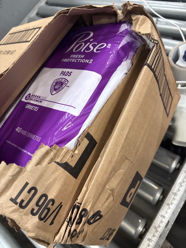 Photo 1 of (2 pack) Poise Incontinence Pads for Women, 5 Drop Maximum Absorbency, Regular Length, 96 Count