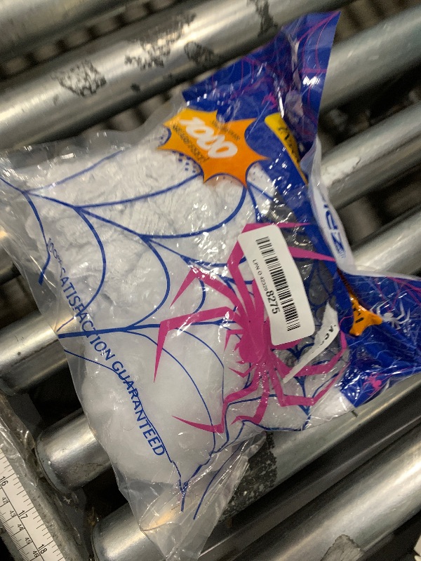 Photo 1 of 1000 sqft Spider Webs Halloween Decorations Bonus with 30 Fake Spiders, Super Stretch Cobwebs for Halloween Indoor and Outdoor Party Supplies