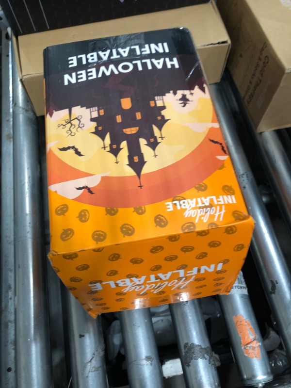 Photo 1 of 10FT Long Halloween Inflatables Built-in LED Light Pumpkin-Headed Horse Carriage, Giant Halloween Decorations Outdoor Blow Up Yard Decorations Spooky Ghost Carriage Halloween Blowups for Lawn Party